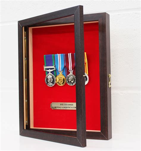 Wall Mounted Medal Display Case With Hinged Front Opening Empire Medals