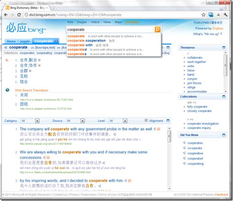 Ms Bing Dictionary For Chinese Learners Of Englishand Vice Versa