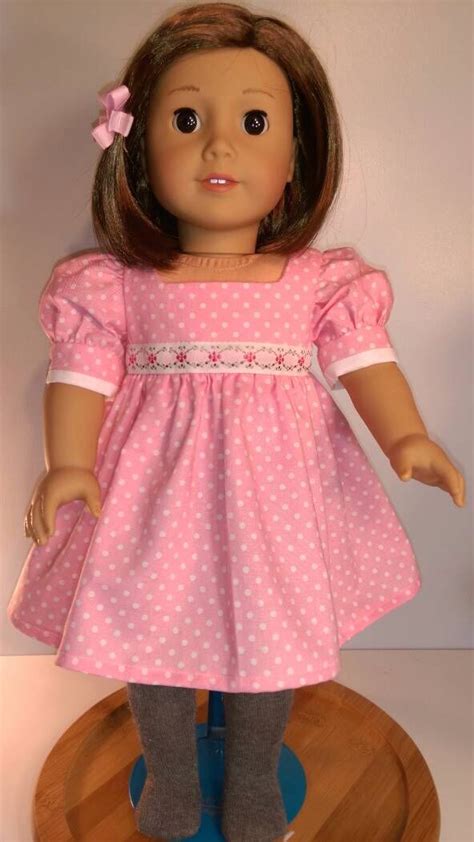 Short Prink Polka Dot Spring Easter Party Dress Fits 18 Inch Dolls Like