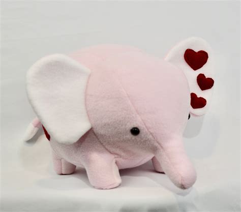 Pink Elephant Stuffed Animal Elephant Elephant Plushie Elephant