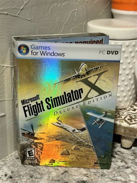 Microsoft Flight Simulator X Deluxe Edition Pc Flying Sim New