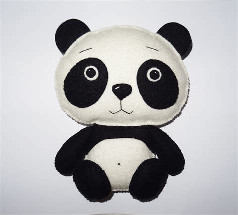 Wool Felt Panda Panda Decor Panda Bear Stuffed Animal Woodland