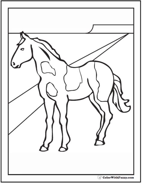 Bay horses, like any other coat color, can have white markings on their lower legs or face. Horse Coloring Page: Riding, Showing, Galloping