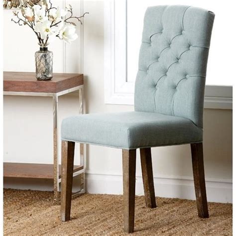 Abbyson Living Princeton Tufted Fabric Dining Chair In Blue