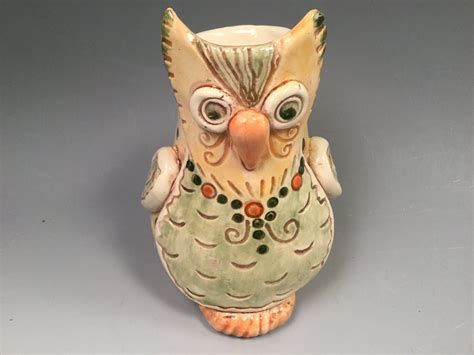 Owl Vaseowlsowl Artowl Potteryowl Decorpottery Owl Pottery