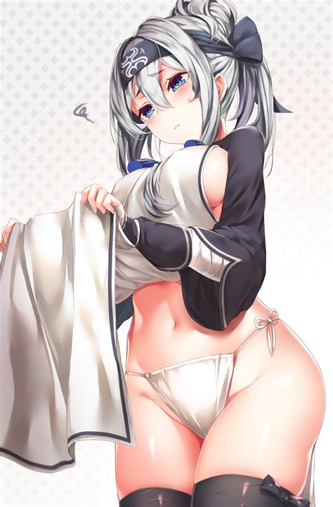 壁纸 白色背景 fundoshi Kamoi Kancolle Kantai系列 起重裙 高抬腿 1083x1650