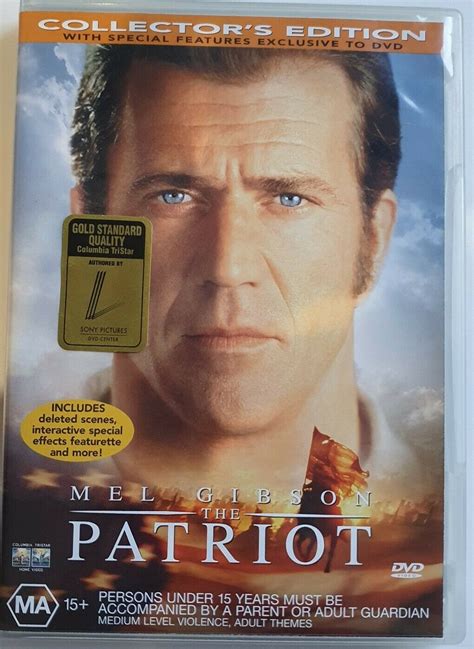 The Patriot Mel Gibson 2000 Dvd R4 Pal Collectors Edition Record