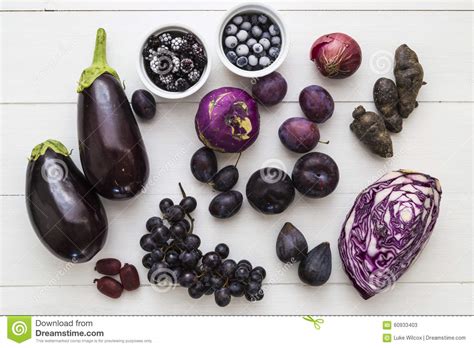 However, for preventing and reversing disease, plants that are deep red, purple, blue, or even black. Selection Of Purple Fruit And Veg Stock Image - Image of ...