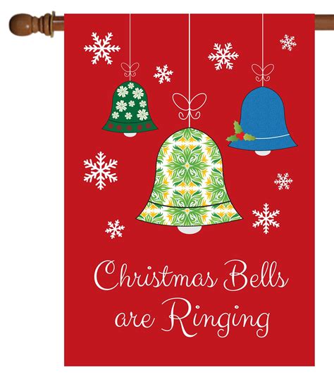 Christmas Bells Are Ringing House Flag 28 X 40 Custom Printed