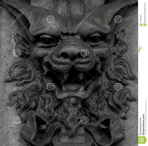 Devil Dog Face On The Entrance Stock Image Image Of Black Structure