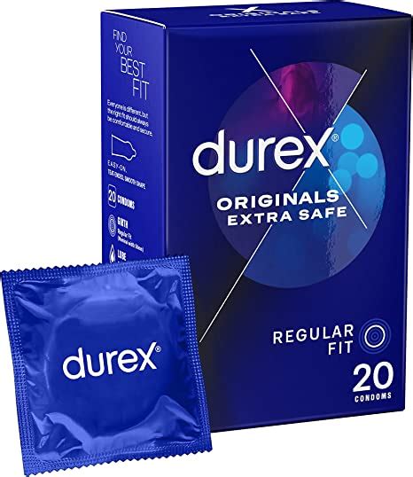 Durex Extra Safe 3 Slightly Thicker Condoms With Extra Lube 20 Count