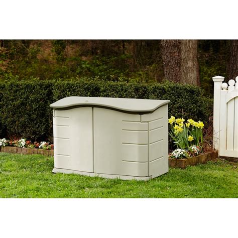 Rubbermaid Olivesandstone Resin Outdoor Storage Shed Common 55 In X