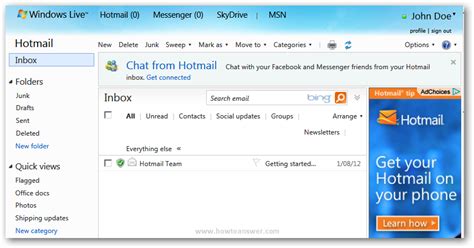 Change Or Update Windows Live Hotmail Profile And Privacy Settings