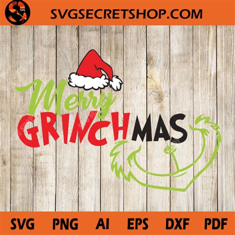 Merry Grinchmas SVG, Funny Christmas, The Grinch SVG - SVG Secret Shop