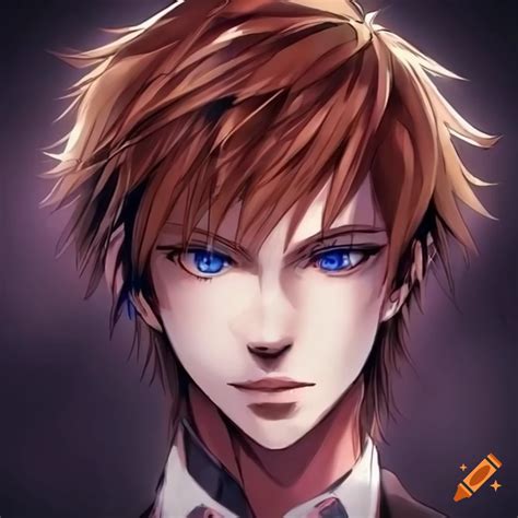 Anime Style Man Blonde Hair Blue Eyes Hell On Craiyon