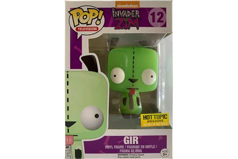 Funko Pop Television Invader Zim Gir Hot Topic Exclusive Figure 12 Es