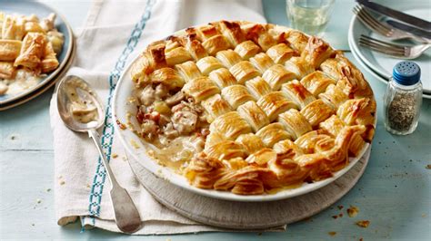 Bake on the middle shelf of the oven for about 45 mins or until the pasties are golden brown. Mary Berry's chicken pie recipe | Recipe | Bacon lattice ...
