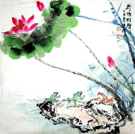 Chinese Lotus Painting Lotus 2922003 69cm X 69cm27〃 X 27〃