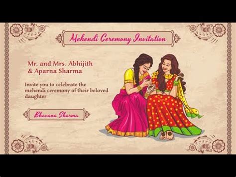 Create your own indian wedding invitation cards in minutes with our invitation maker. Blank Mehndi Invitation Template / Free Mehendi ...