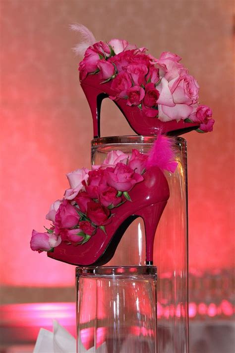 Shoe Centerpiece Idea High Heels Style And Fun For Birthday Parties Or