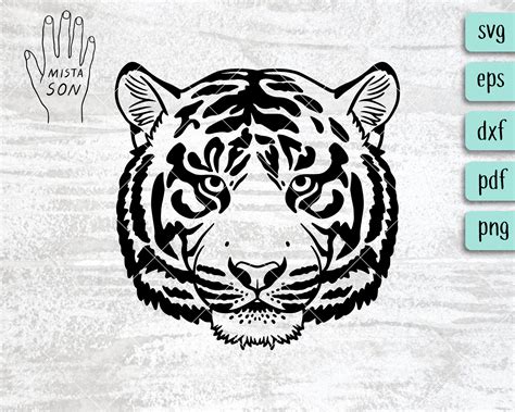 Tiger Wall Design Svg Tiger Svg Tiger Sticker Svg Tiger Sillhouette