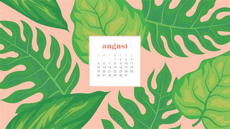 Free August Desktop Calendar Wallpapers Download Yours Today
