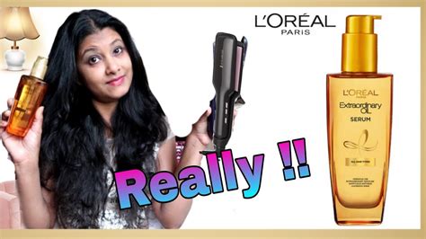 l oreal paris extraordinary oil serum demo and review youtube