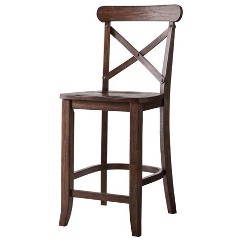 French Country X Back 24 Counter Stool Farmhouse Bar Stools