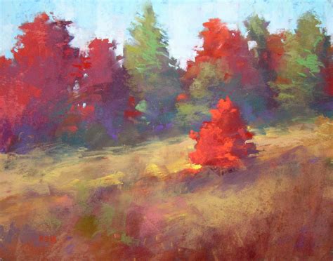 Painting My World Autumn Color Pastel Landscape Painting 11x14 Sold