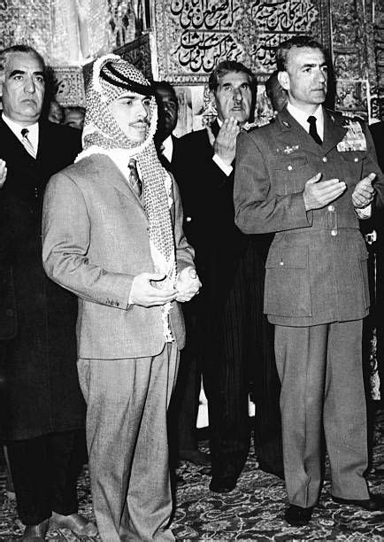 Hussein Ibn Talal King Of Jordan And Shah Of Iran Mohammad Reza In