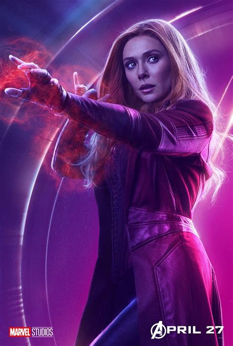 Elizabeth Olsen As Scarlet Witch Wanda Maximoff From Avengers