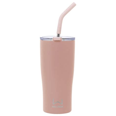 wellness 20 oz double wall stainless steel tumbler with straw big 5 sporting goods