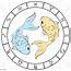 Color Pisces Zodiac Sign Stock Illustration  Download Image Now IStock