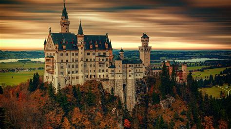 Neuschwanstein Castle At Fall Wallpaper Backiee