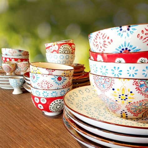 Bohemian Dishes Color Dishes Boho Chic Tablware Gypset Style Gypset