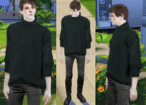 Seze Turtleneck Sweater8 Colorsplease By Simsday Simsday