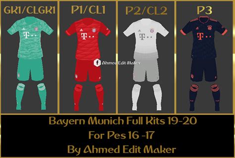 This collection of bayern munich kits includes home, away, and 3rd kits, along with matching from training pants to jackets, this bayern munich kit collection lets you support your team all seasons. PES 17 Bayern Munich Full Kits Season 19-20 By Ahmed EditMaker