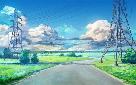 Hd Wallpaper Gray Concrete Road The Game Anime Arsenixc