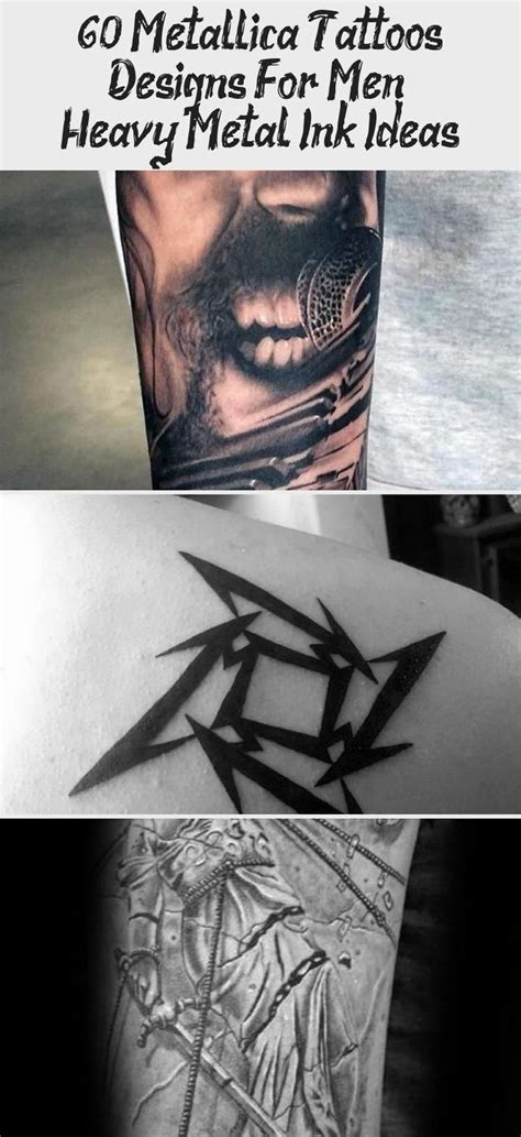 60 Metallica Tattoos Designs Für Männer Heavy Metal Ink Ideas