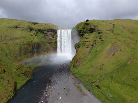 Skógafoss Waterfall Iceland Dronestagram
