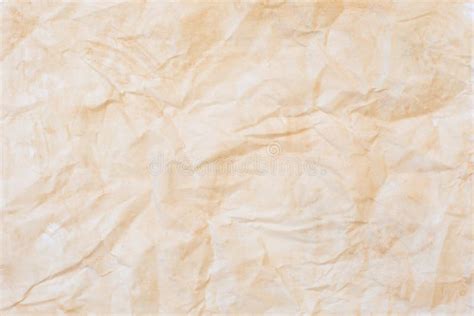 Crumpled Yellow Parchment Paper Texturewrinkled Paper Texture