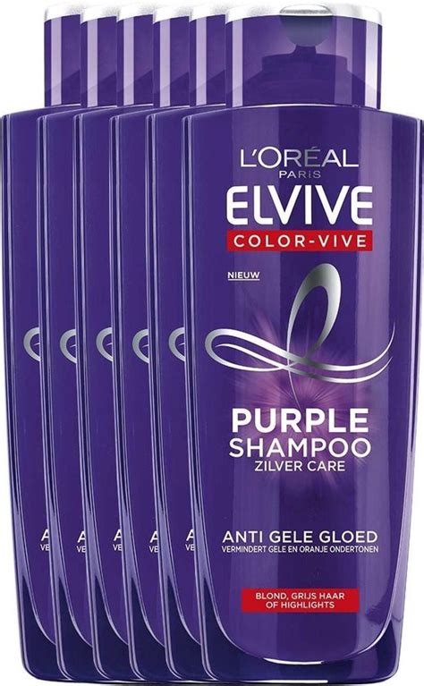 L Oréal Paris Elvive Color Vive Purple Zilver Shampoo 6 x 200 ml