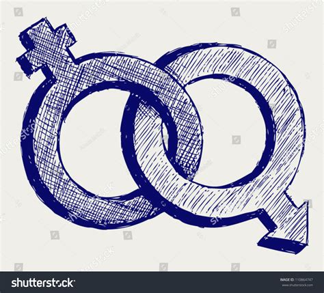 Illustration Male Female Sex Symbol Doodle Stock Vector 110864747 Shutterstock