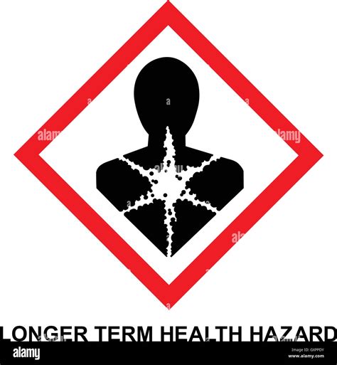 GHS hazard pictogram - LONGER TERM HEALTH HAZARD, hazard warning sign Stock Vector Art ...