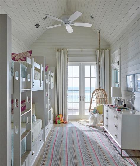 I personally am not a fan of drywall texture, so having the beautiful flat finish of shiplap next, hold the piece of shiplap in position. Hanging Kids Beds - Cottage - Boy's Room - Crestwood ...