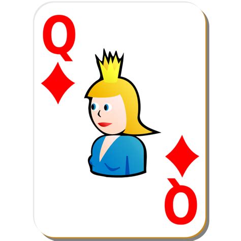 Queen Of Diamonds Vector Graphics Free Svg