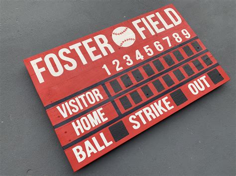 Baseball Scoreboard | Baseball scoreboard, Sports decorations, Wood nursery