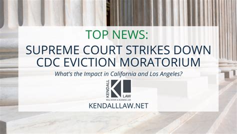 supreme court strikes down cdc eviction moratorium still up to states kendall law