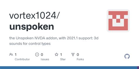 Github Vortex1024unspoken The Unspoken Nvda Addon With 20211