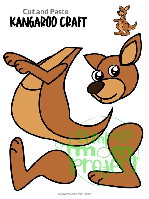 Kangaroo Cut And Paste Craft Simple Mom Project Store